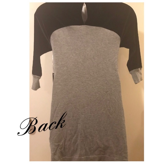 Jana Apparel Grey & Velvet Sweater Dress - Picture 5 of 7